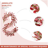 TEMPUS 5.9Ft Artificial Pink Flower Garland Natural Vine Garland for Front Door Mantel Party Decorations Valentines Mother's Day Decorations Wedding Party Home Decor
