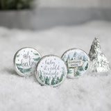 Baby It'S Cold Outside Baby Shower Chocolate Kisses Party Favor Candy Stickers, Winter Wonderland Shower - 180 Count