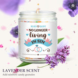 Wedding Gifts For Newlyweds, No Longer Living In Sin Candle, Funny Engagement Gifts, Gift For Bride Groom To Be, Funny Engaged Gift For Her, Bachelorette Party Decoration, Lavender Scented