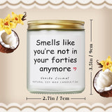 50Th Birthday Gifts For Her Him– Funny Birthday Candle & Decorations, Best Friend Gift Idea – Natural Soy Wax Vanilla Coconut Scented Candle (7Oz)