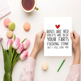 Funny Valentine Day Card Gift Him Her, Rude Anniversary Cards Gift For Men Women, Happy Valentines Day Cards For Boyfriend, Husband, Wife, Girlfriend, Fiancé, Partner, Birthday Cards
