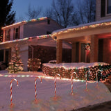 Christmas Candy Cane Lights Outdoor Pathway, 12 Pack 16" Driveway Markers Sidewalk Lights, Pathway Lights With 72 Incandescent Bulb Lighted Candy Canes Christmas Lights Outdoor Decorations Yard