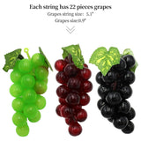 12 Strands 90 Ft Artificial Fake Grape Vines With 3 Strings Grapes, Hanging Plant Large Leaves Garland For Wedding Party Store Home Indoor Outdoor Garden Spring Decor