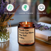 Valentines Candle, I Love You More Gifts For Him, Her - Cute Valentines Day Gifts For Bf, Gf, Husband, Wife - Funny Anniversary, Birthday Presents For Girlfriend, Boyfriend, Couples, Women, Men