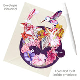 SANTORO Pirouette, 3D Pop Up Greeting Card - Hummingbirds (Blush) - For Her, Wife, Sister, Daughter, Birthday, Bird Lovers | Thank You | Get Well Soon | Mother's Day
