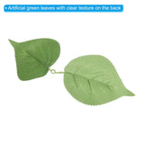 3.15X11.02 Artificial Silk Hydrangea Leaf, 40 Pcs Artificial Green Fake Leaves
