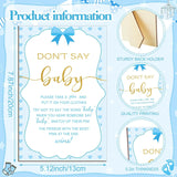 321 Pcs Boy Baby Shower Games Supplies 5 Sets Includes 50 Activities Cards, 20 Pencils, 1 Don'T Say Baby Sign 50 Clothespins For Price Is Right Scramble Prediction Bingo Games Party Decoration