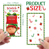 60Pcs Christmas Scratch Off Cards Elf Christmas Game Elf Xmas Scratch Off Game Cards For Winter Holiday Party Games Teacher Reward Blank Gift Certificates Supplies