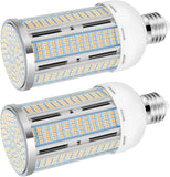 2 Pack 50W LED Corn Light Bulbs 400W Equivalent 3000K Warm White 5500 Lumens E26 E27 Base