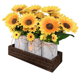 Sunflowers Artificial Flowers Decorations, Sunflower Table Centerpieces For Wedding, Artificial Flower Arrangement Farmhouse Décor For Dining Room, Living Room, Coffee Table, Study Desk