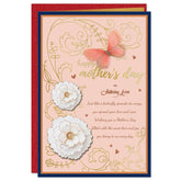 Mothers Day Card For Wife - 5.5"X8" 3D Flower Butterfly Mothers Day Card With Envelope Golden Foil Design Best Gifts For Mom Sister Best Friend Grandma Wife