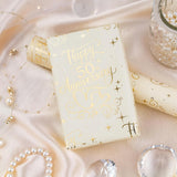 Happy 50Th Anniversary Wrapping Paper Roll, Gold Foil 50Th Anniversary & Hearts, Golden Wedding Anniversary Party Favors For Couple, Parents, Mini Roll, 17 Inches X 16.4 Feet