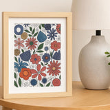 Blank Inside Greeting Card 5X7" With Envelope & Wax Seal – Watercolor Flower Design- Doubel Sided Design – All Occasion Card By – Birthday, Mother’S Day, Thank You, Thinking Of You, Etc.