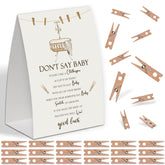 Neutral Boho Shower Decorations,Don'T Say Baby Baby Shower Game,Gender Neutral Baby Shower Decorations,Small Clothespin Game,Baby Shower Ideas,Baby Shower Games 50 Guest,Fall Party Games