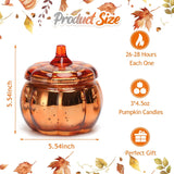 Thanksgiving Pumpkin Shaped Candle, Pumpkin Spice Scented Candle Gift Set For Fall, Autumn Farmhouse Decoration Halloween 3X4.5Oz