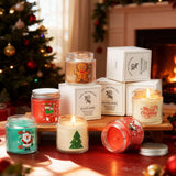 6 Pcs Christmas Scented Candles Bulk, 3.5Oz Mini Christmas Gifts For Women & Men Natural Soy Wax With Holiday Candle Include 6 Different Scents Ideal For Xmas, New Year, And Winter Home Decor