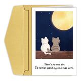 Cats Valentines Day Card For Him Her, Romantic Valentines Day Gifts For Husband Wife Boyfriend Girlfriend, Anniversary Card For Cat Lovers Couple
