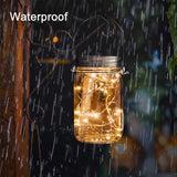 8 Pack Solar Mason Jar Lights 30 LED Solar Fairy String Lights Outdoor Waterproof Mason Jar Lid Lights Solar Powered Lantern Hangers for Garden Patio Party Wedding Decor No Jars Included