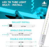 4 Pack 4FT T8 LED Tube Lights 13W 3000K Soft White Ballast and Ballast Bypass Compatible