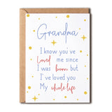 Grandma I Know You'Ve Loved Me Since - Birthday Card For Grandma - Grandma'S Day Card - Cute Birthday Card For Grandma From Kids - New Grandma Birthday Cards 5 X 7 Inches