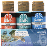 FolkArt 6 Color, Matte Acrylic Paint Set, 2oz, Under the Sea