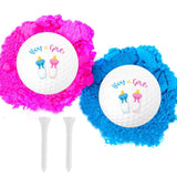 Gender Reveal Exploding Golf Balls, Pregnancy Announcement Golf Game Set, Boy Or Girl Exploding Sport Balls With Powder, Baby Bottle Sign Putters Or Pearls/Baby Reveal Ideas Party Supplies