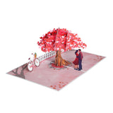 Romantic Couple Love Tree Pop Up Anniversary Cards, 6X8In Wedding Anniversary Card, Valentines Day Cards, 3D Romantic Gift For Her, Him, Husband, Wife (Romantic Couple Love Tree).