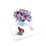 Flower Bouquet Pop Up Card, 3D Blooming Love Greeting Card For Birthday, Mothers Day, Valentines Day, Anniversary, Congratulations, Thinking Of You, All Occassions By