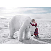 Polar Bear And Girl Christmas Cards Boxed With Envelopes Set Of 12 Holiday Cards And 12 Envelopes. Made In Usa.