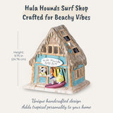 Blue Sky Ceramics Hula Hounds Surf Shop Candle House, Multi (18222)