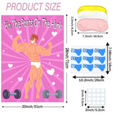 Bridal Shower Games, Pin The Pants On The Hunk, Bachelorette Party, Wedding, Engagement 36 Stickers Includes Large Poster Single Girl Party Night