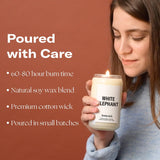 Scented Candles For Home (White Elephant) - 13.75 Oz Long-Lasting Soy Wax Blend Jar Candle Gifts For Women & Men, 60-80 Hours Burn Time - Notes Of Candied Orange, Champagne & Sparkling Cassis