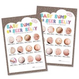 Baby Shower Games For Boy Or Girl - Beer Belly Or Baby Bump Game(50 Cards),Gender Neutral,Thick Paper,Hilarious,Fun And Easy To Play