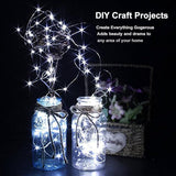 12 Pcs White Fairy Lights Led String Lights Battery Powered, 20 Micro Leds On 3.3Ft/1M Silvery Copper Wire, Battery Oper