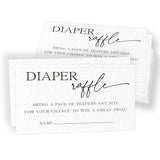 3.5 X 2.1 Inches Baby Shower Diaper Raffle Tickets, 50 Pcs Minimalism White Tickets For For Girl Or Boy Baby Shower Invitations?Baby Shower Game, Gender Reveal Game, Baby Shower Activity Supplies-A01