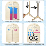 Wooden Baby Gender Reveal Voting Board With Stand, Girl Or Boy Voting Stickers, Gender Guessing Game Board, Cast Your Vote Sign, He Or She What Will Baby Be, Gender Reveal Party Ideas