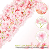 16 Pcs Artificial Cherry Blossom Flower Vines Cherry Blossom Hanging Vine Artificial Pink Flower Garland Faux Japanese Garland For Wedding Party Kawaii Decor