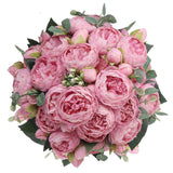 4 Packs Pink Peonies Artificial Flowers Bulk 20 Peony Heads, Small Silk Faux Fake Peony Flower With Stems For Home Wedding Decoration