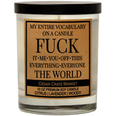 Fun Gifts Candles For Women | My Entire Vocabulary On A Candle | Scented Candle For Bff Gifts, Girlfriend, Boyfriend, Boss, Coworker Birthday, Thanksgiving, Christmas Candles - Citrus, Lavender, Woody