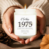 Happy 50Th Birthday Candles - 50Th Birthday Gifts For Her, 50 Year Old Birthdays Decorations, 1975 Birthdays Gift Lavender Candle For Women, Natural Soy Wax Scented Candles