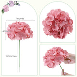 Dusty Rose Hydrangea Silk Flowers Heads Pack Of 10 Dusty Rose Fullness Hydrangea Flowers Artificial With Stems For Wedding Home Party Shop Baby Shower Decoration