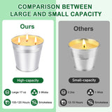 Citronella Candles Outdoor - Large 34Oz Citronella Candle For Patio Up To 200 Hours Burning, 3-Wick Summer Outdoor Candles Bulk For Home,2Pcs Soy Wax Candle For Garden Camping Party Yard Balcony