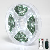 33FT 100 LED Fairy String Lights USB Plug in Twinkle Lights with Remote Control 8 Lighting Modes Timer Waterproof Dark Green Wire Warm White Christmas Tree Bedroom Indoor Outdoor Decoration Lights