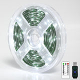33FT 100 LED Fairy String Lights USB Plug in Twinkle Lights with Remote Control 8 Lighting Modes Timer Waterproof Dark Green Wire Warm White Christmas Tree Bedroom Indoor Outdoor Decoration Lights