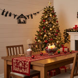 The 9 Pcs Christmas Nativity Banner Nativity Scene Garland Hanging Jesus Manger Scene For Door Wall Home Window Holy Hanging Decoration Christmas Jesus Birthday Party Favor Supplies