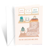 Happy Birthday Card For Great-Grandma, Made In America, Eco-Friendly, Thick Card Stock With Premium Envelope 5In X 7.75In, Packaged In Protective Mailer