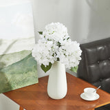 24" White Full Faux Hydrangea Flowers, Real Touch Hydrangeas Spring Flowers Artificial Silk Flowers For Home Decor Indoor Wedding Table Centerpieces Party 3 Pcs