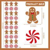 Christmas Candy Gingerbread Garlands 8-Piece Gingerbread Theme Decorations Gingerbread Man Hanging Garlands Xmas Peppermint Party Banner Decor For Xmas Winter Holiday Party Supplies