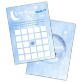 Baby Shower Games, Over The Moon Baby Shower Decorations, Baby Shower Bingo Gender Reveal Games Cards For Baby Shower Party, Gender Reveal Party, Set Of 25 Game Cards (C04)