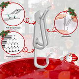 Christmas Lights Clips Metal Christmas Lights Gutter Hooks Outdoor Seasonal Gutter Clips For Shingles Roof Holiday Decoration (50 Pcs)